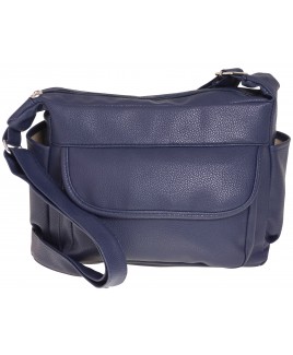 Top Zip PU Bag with Front Zip, Back Zip & Side Pockets- CLEARANCE!